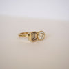 Custom Bezel Toi et Moi Ring