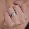 Custom Bezel Toi et Moi Ring