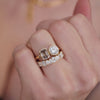 Custom Bezel Toi et Moi Ring