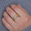 Custom Men's 7.5mm Wave Sapphire Band
