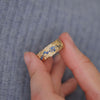 Custom Men's 7.5mm Wave Sapphire Band