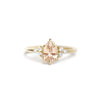 14k yellow gold pear sapphire and round diamond engagement ring