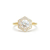 Custom Round Brilliant Cut Deco Halo