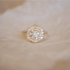 Custom Round Brilliant Cut Deco Halo