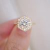 Custom Round Brilliant Cut Deco Halo