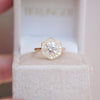 Custom Round Brilliant Cut Deco Halo