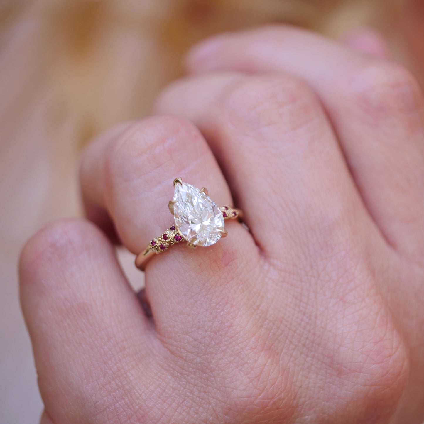 Custom Wild Vine Diamond Ring