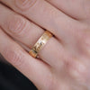 Deco Brick Pattern Band Ring