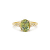Oval Opalescent Green Sapphire Wild Vine Ring