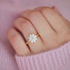 Custom Floral Cluster Ring