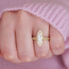 Antique Inspired Marquise-Cut Diamond Engagement Ring