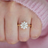Custom Floral Cluster Ring