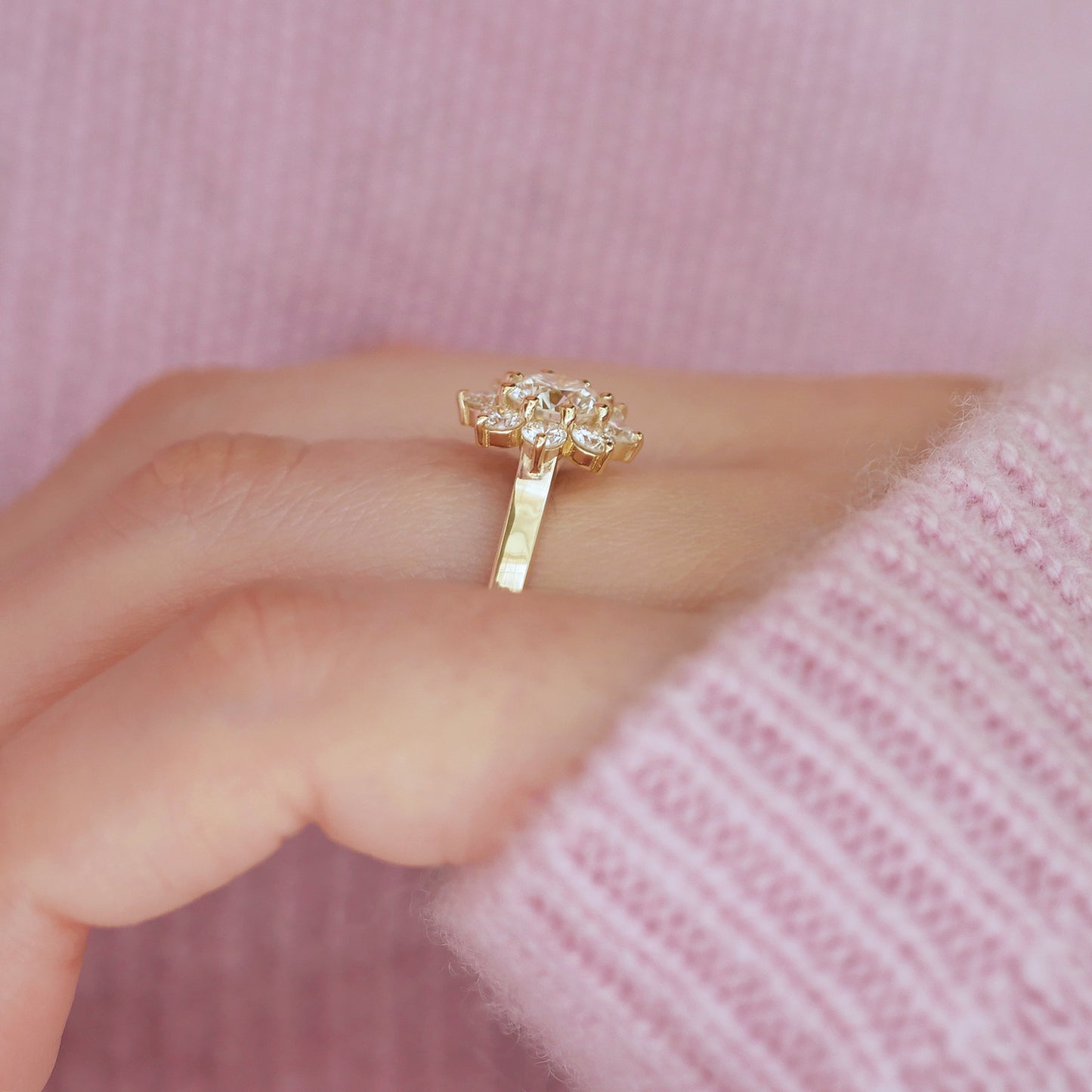 Custom Floral Cluster Ring