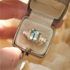 Custom Sapphire Nouveau Diamond Mosaic Ring