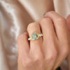 Custom Sapphire Nouveau Diamond Mosaic Ring