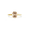 Custom Oval Champagne Solitaire Ring