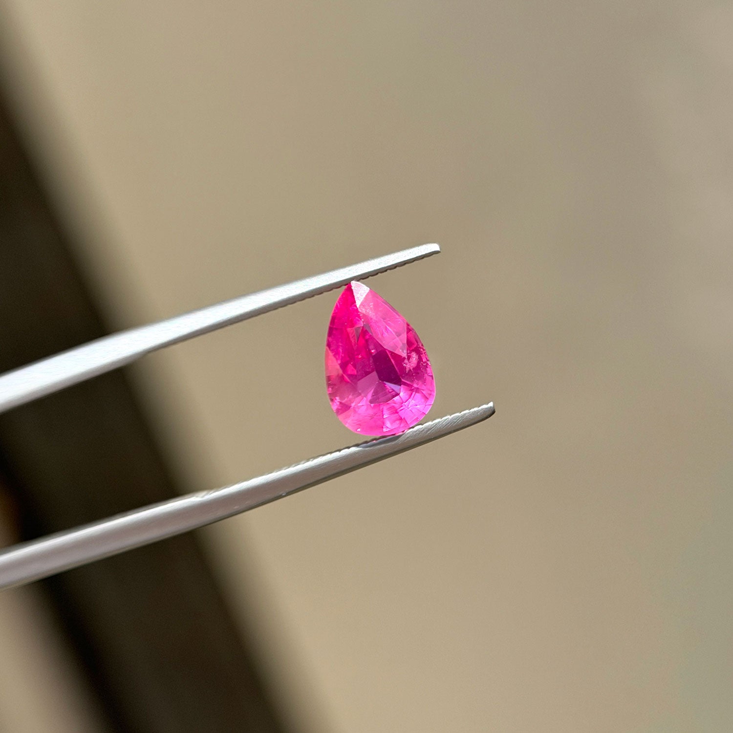 2.14 Pear Cut Bright Pink Ruby