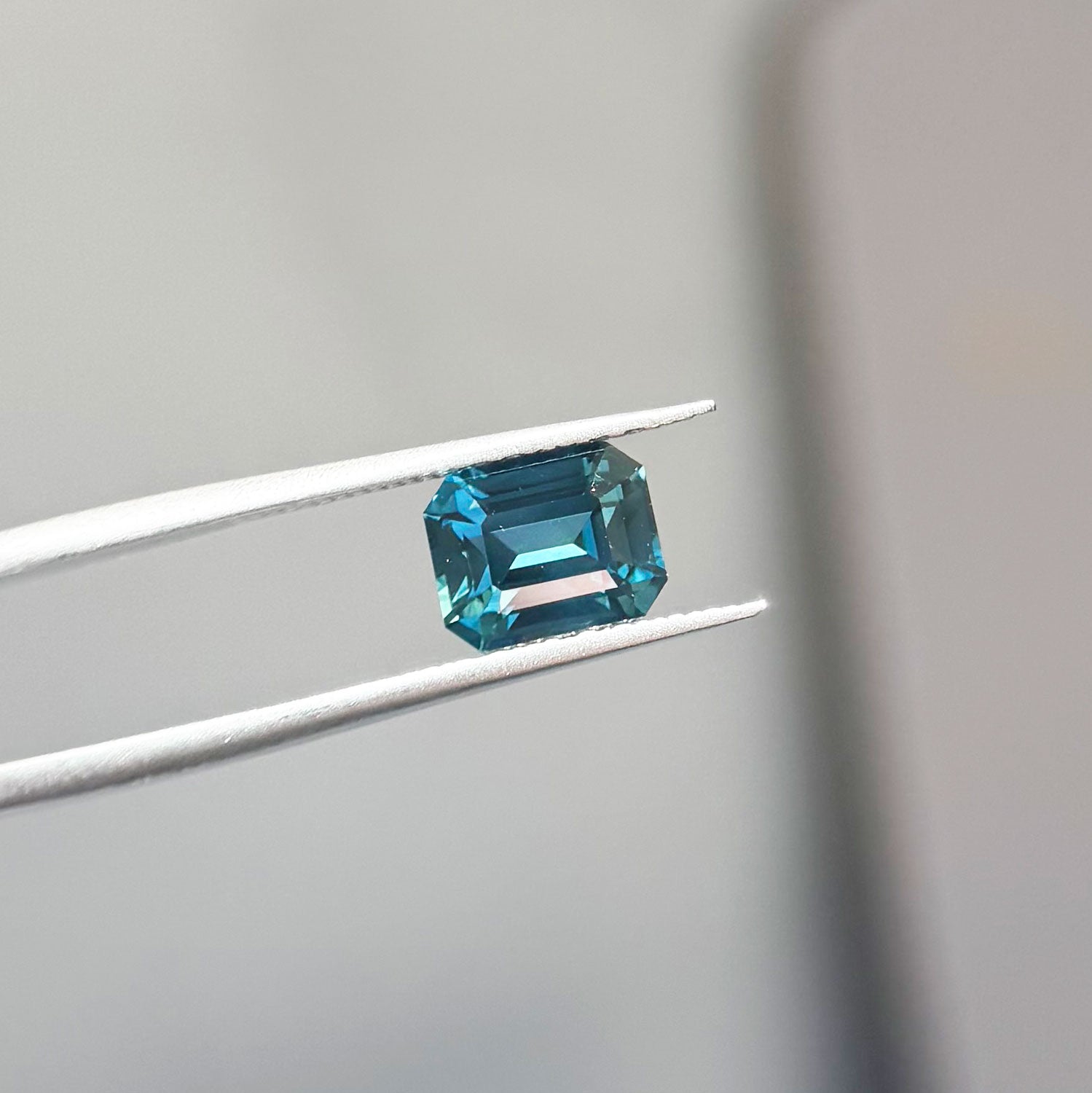 3.05 Emerald Cut Teal Sapphire