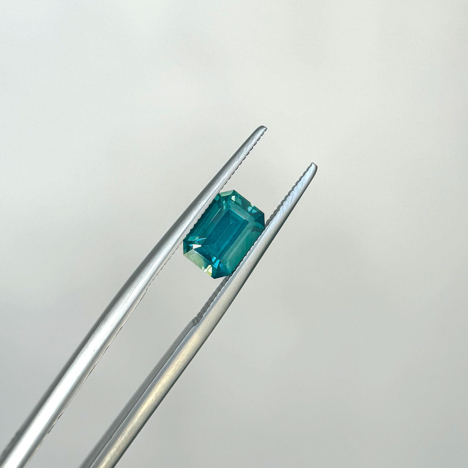 2.02 Emerald Cut Teal Sapphire