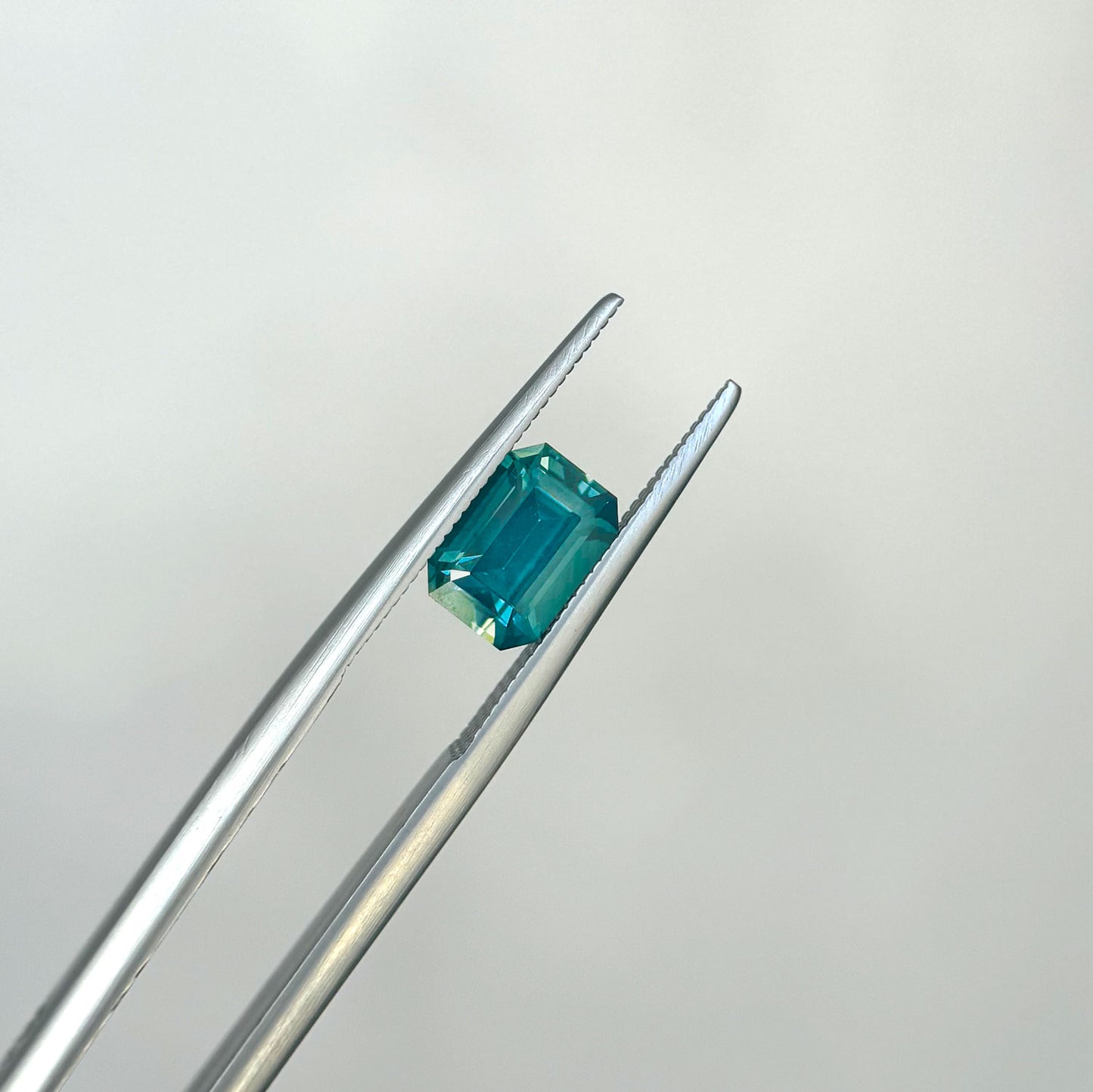 2.02 Emerald Cut Teal Sapphire