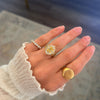 Yellow Sapphire Deco Emerald & Pear Diamond Mosaic Ring