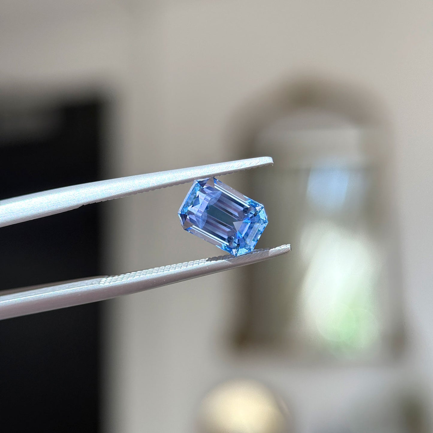2.59 Emerald Cut Vibrant Blue Sapphire