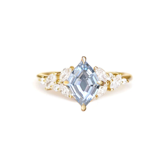 Ice Blue Lozenge Garden Party Ring