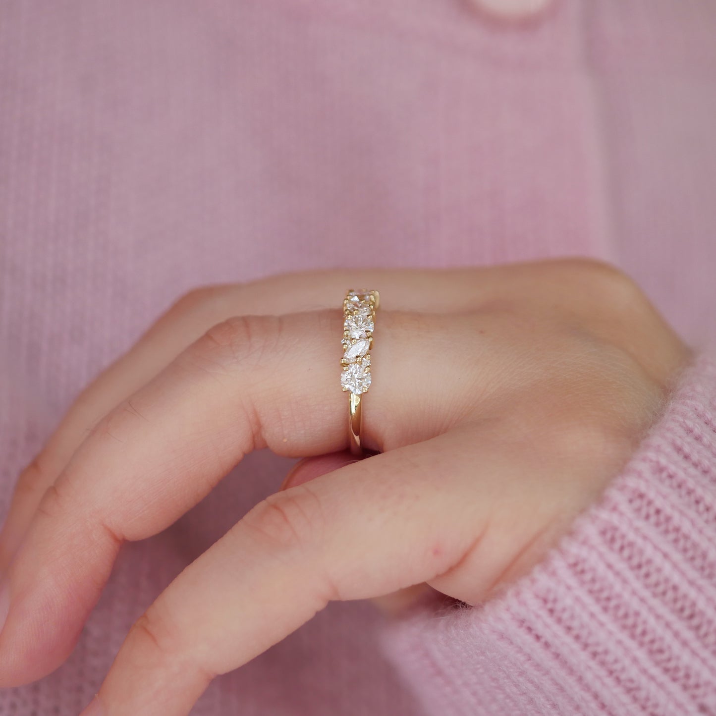 Luxe Marquise Diamond Mosaic Confetti Band