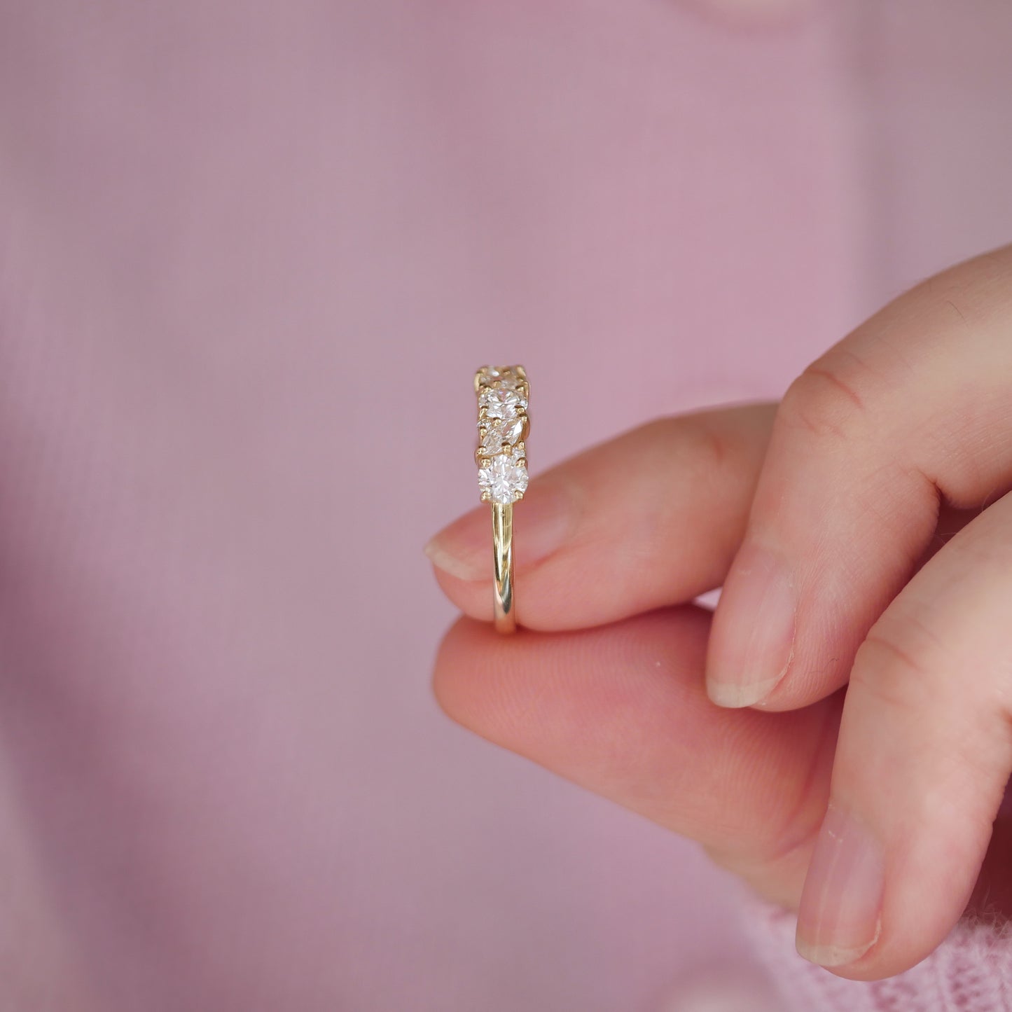 Luxe Marquise Diamond Mosaic Confetti Band