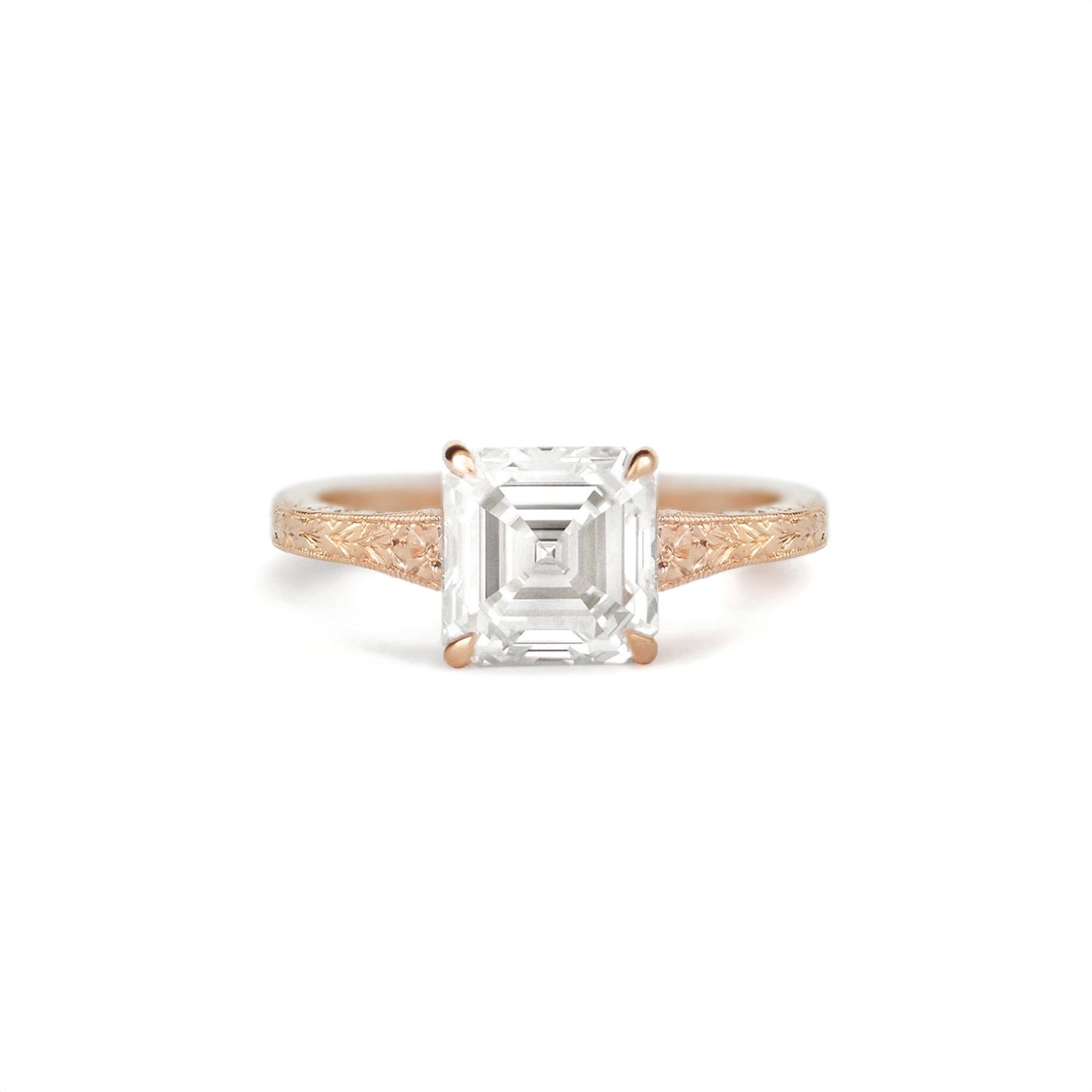 Moonflower Asscher Cut Diamond Ring