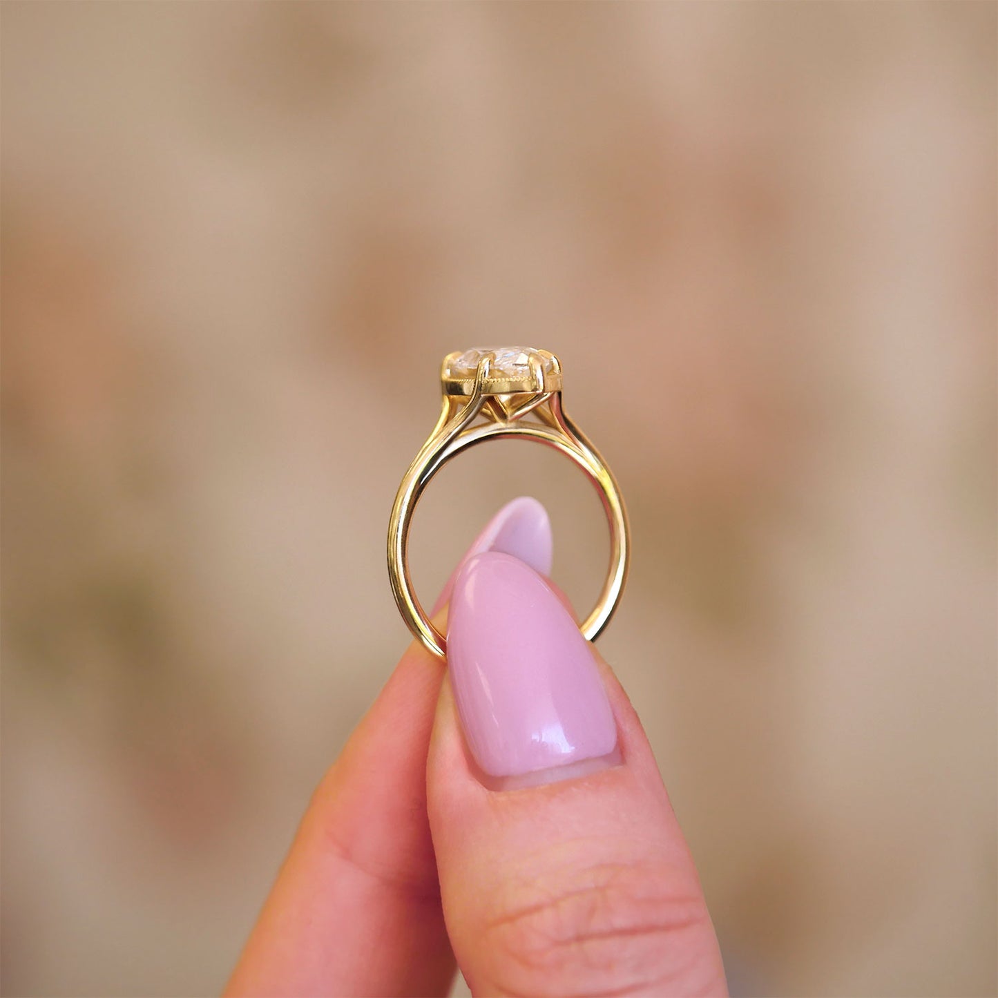 Split Shank Marquise Diamond Solitaire