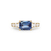Blue Sapphire Nouveau Ring