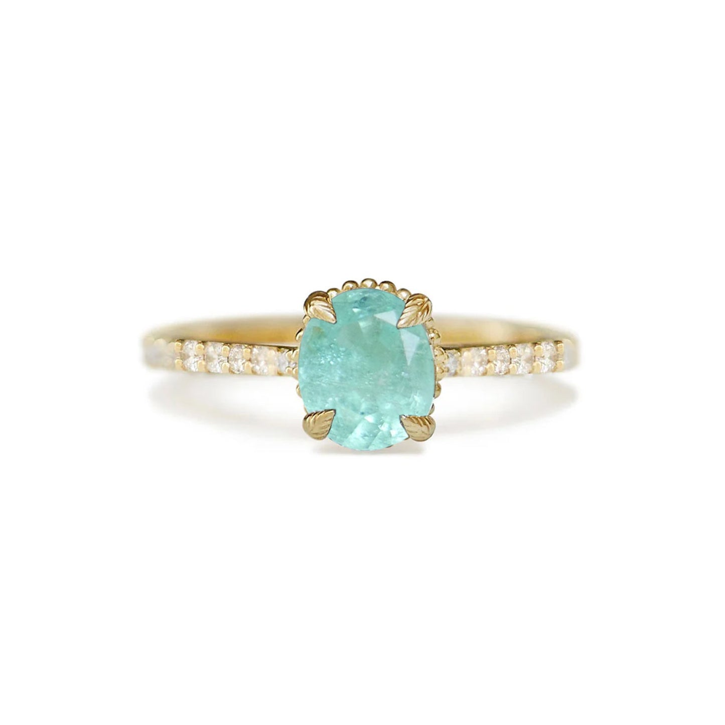 Oval Paraiba Tourmaline Solitaire