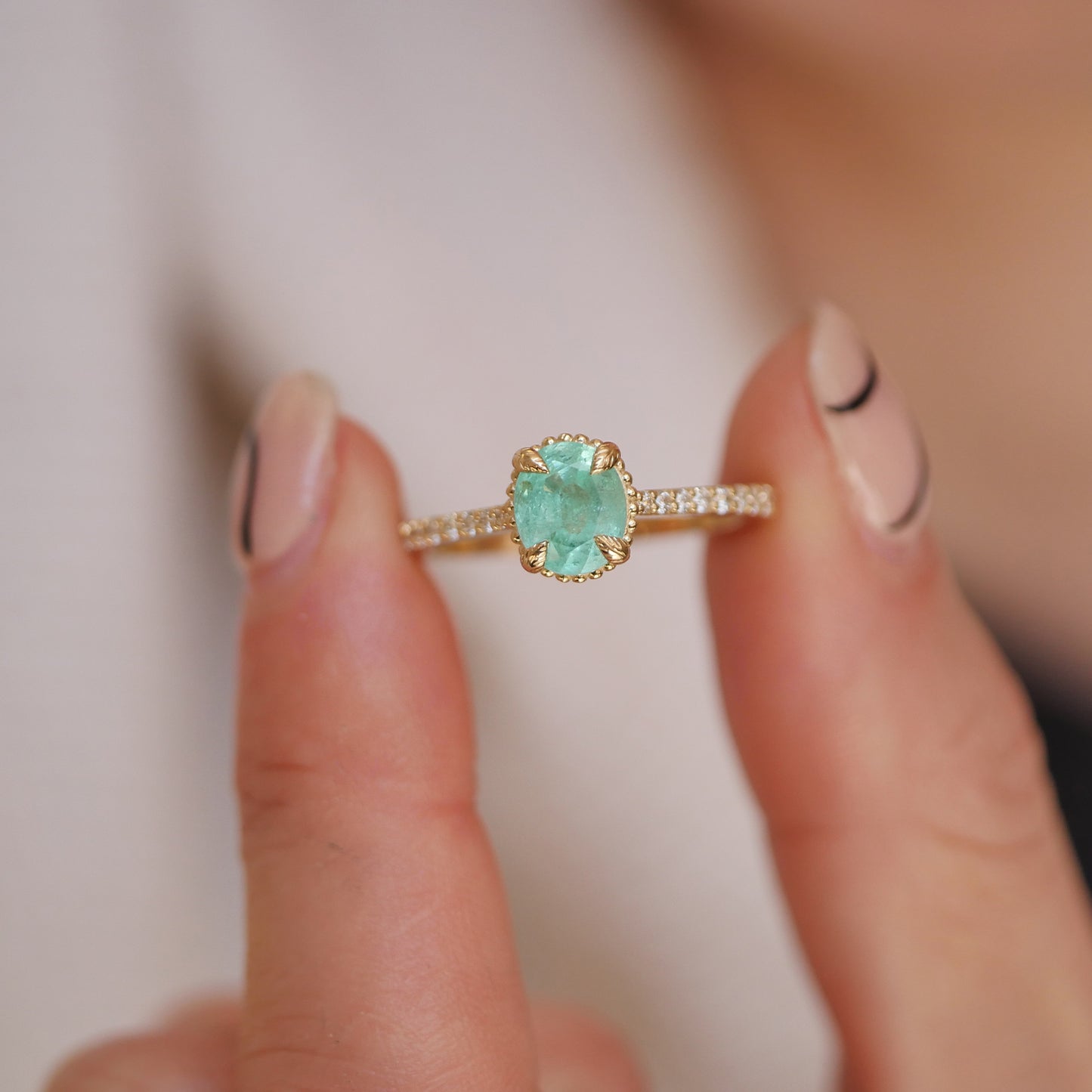 Oval Paraiba Tourmaline Solitaire