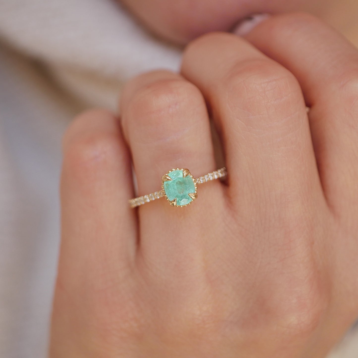 Oval Paraiba Tourmaline Solitaire