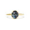 oval teal blue green sapphire solitaire engagement ring