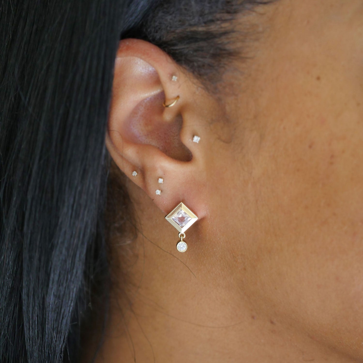 Solstice Morganite Stud Earrings