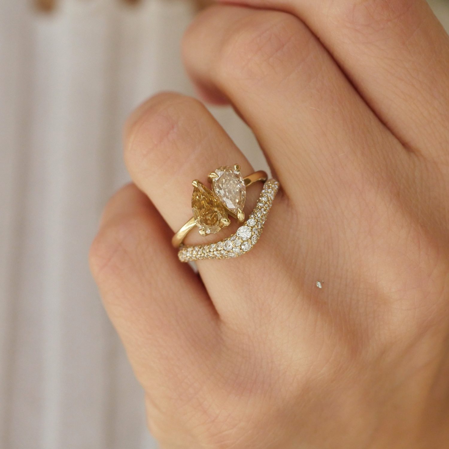 Berlinger Jewelry Champagne Diamond Toi et Moi Ring