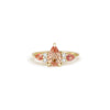 Custom Peach Pear Shaped Sapphire Engagement Ring
