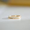 Half Round and Delicate French Pave Eternity Band