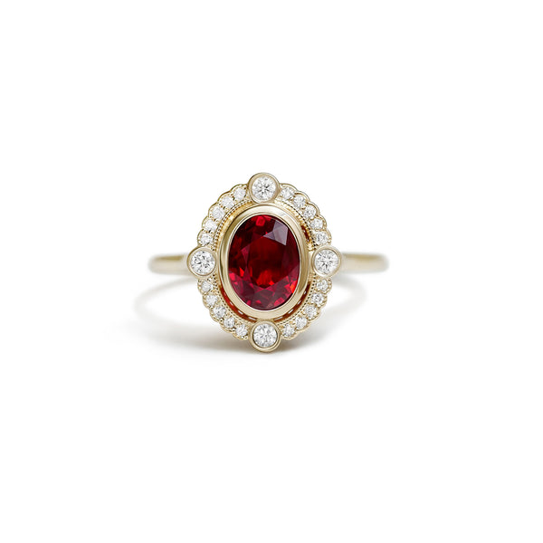 ＊925 大粒ルビー&シードパールリング gold ruby ring Elongated 22K Gold 8CT Ruby Ring – Andaaz Jewelers