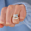 Baguette & Round Contour Band