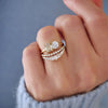 Floating Diamond Contour Band