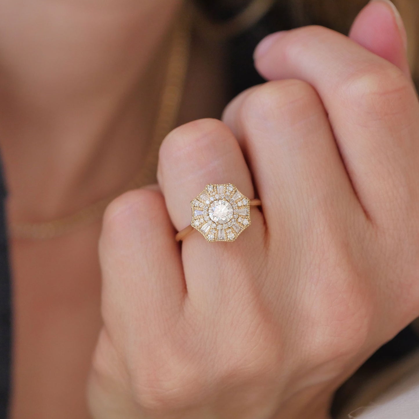 Parasol Diamond Mosaic Ring