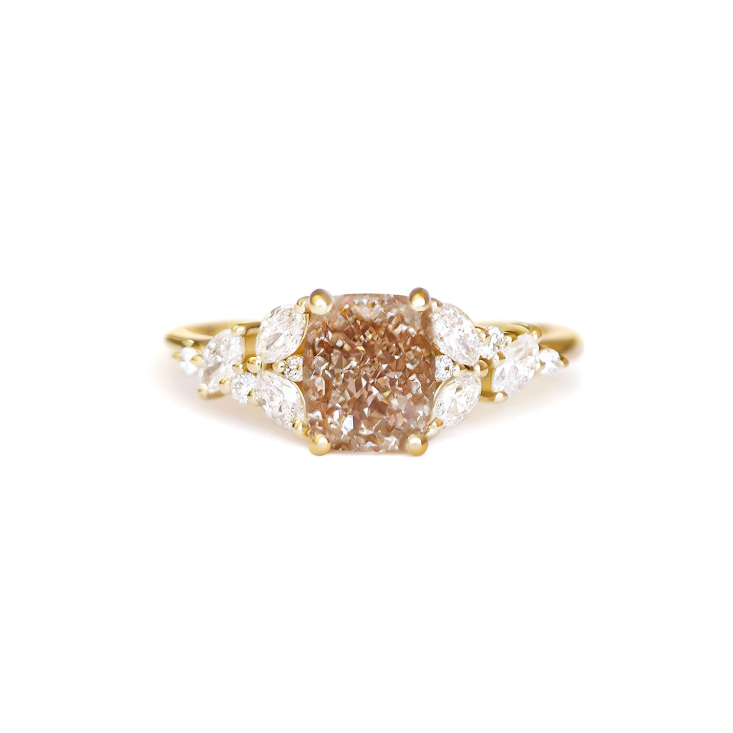 Champagne Cushion & Marquise Garden Party Ring