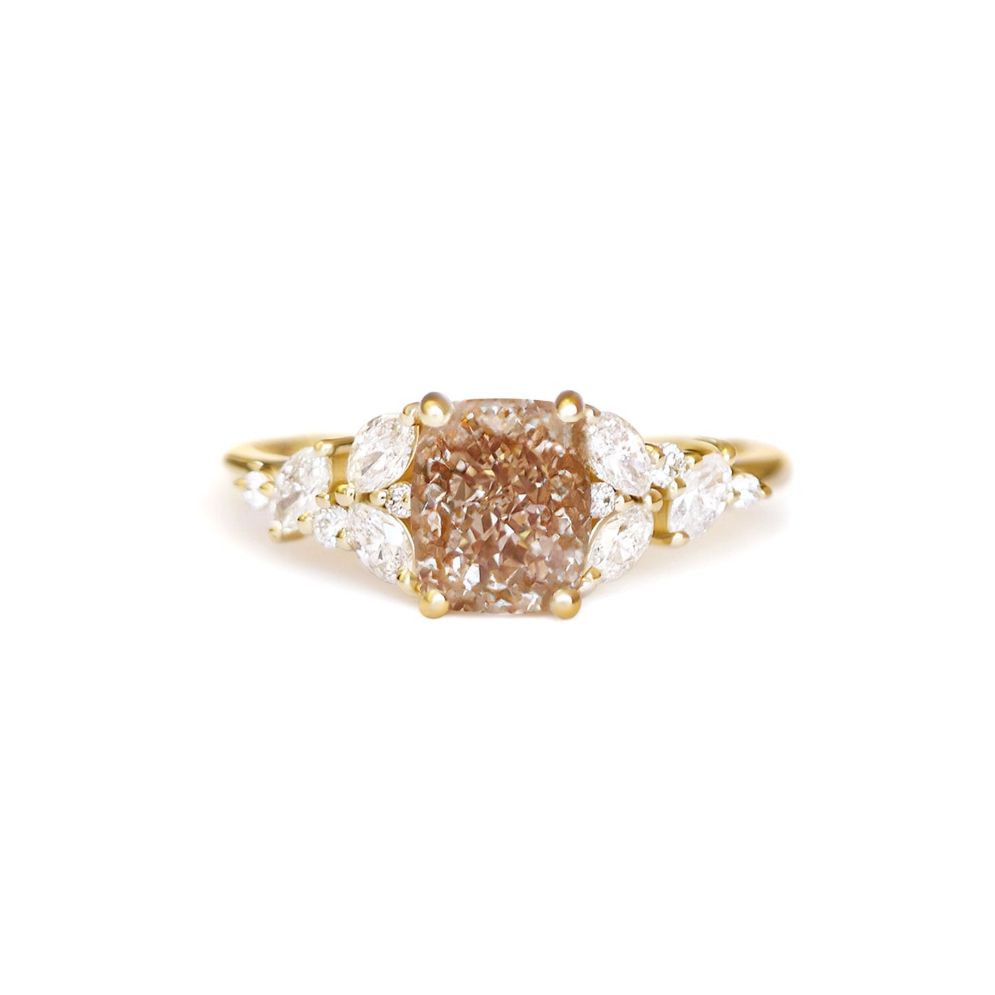 Champagne Cushion & Marquise Garden Party Ring