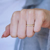 Half Round and Delicate French Pave Eternity Band