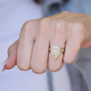 Half Round and Delicate French Pave Eternity Band