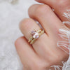 Peach/Pink Sapphire Wild Vine Diamond Ring