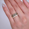 5mm Art Deco Engraved Triangle Ring